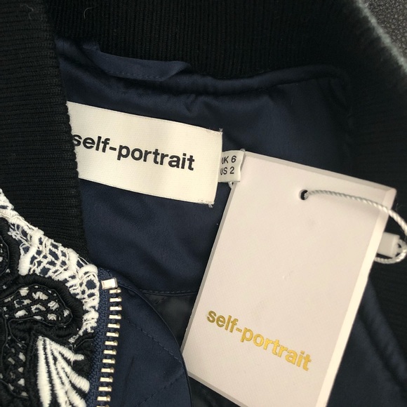 SELF-PORTRAIT Floral Guipure Two-Tone Lace Jacket - Picture 8 of 8